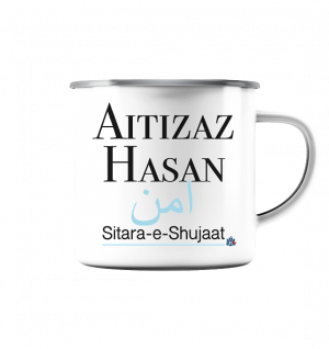 HeldAitizazHasan - Emaille Tasse (Silber)